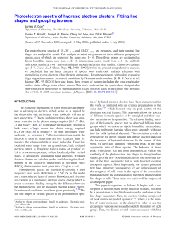 Photoelectron spectra of hydrated electron clusters: Fitting line
