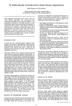 3d wire-frame integration from image sequences