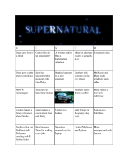 Supernatural Bingo - The Winchester Family Business
