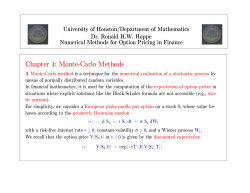Chapter 4: Monte-Carlo Methods