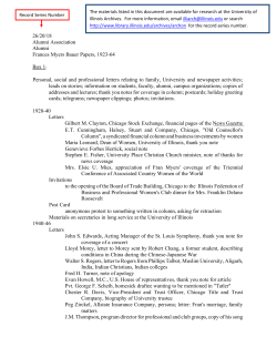 26/20/18 Alumni Association Alumni Frances Myers Bauer Papers