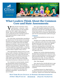 Council Report: What Leaders Think About the Common Core and