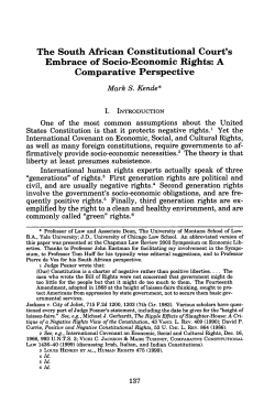 South African Constitutional Court`s Embrace of Socio