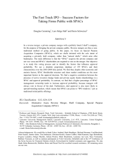 The Fast Track IPO &ndash; Success Factors for Taking Firms Public with