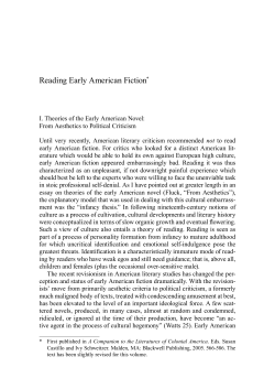 Reading Early American Fiction - John-F.-Kennedy