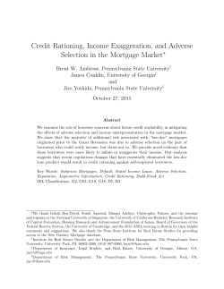Credit Rationing, Income Exaggeration, and Adverse Selection in