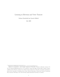 Learning in Elections and Voter Turnout