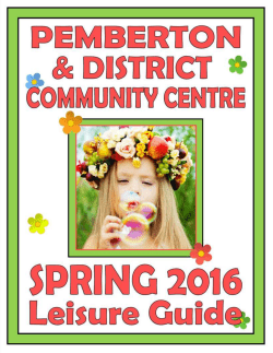 The Spring 2016 Leisure Guide