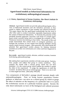 Agent-based models as behavioral laboratories for evolutionary