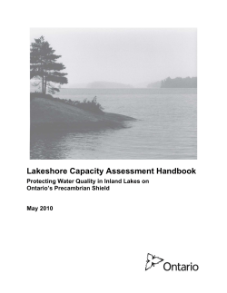 Lakeshore Capacity Assessment Handbook