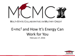 E=mc2 and How It`s Energy Can Work for You