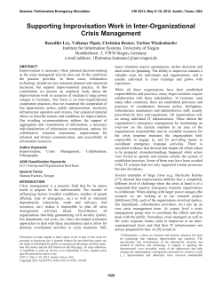 Supporting Improvisation Work in Inter-Organizational