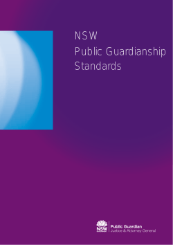 NSW Public Guardianship Standards