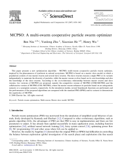 MCPSO: A multi-swarm cooperative particle