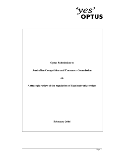 Optus Submission to Australian Competition and Consumer