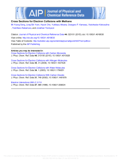 Cross Sections for Electron Collisions with Methane