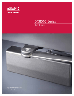 DC8000 Series - Corbin Russwin
