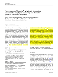 impact on the periphyton community and the water quality of