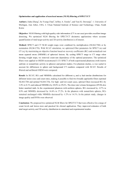 (NLM) filtering of SPECT/CT Authors: Jiabei