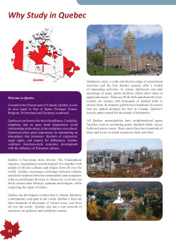 Why Study in Quebec