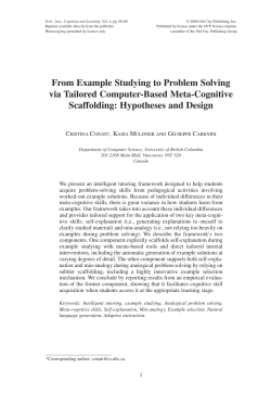 From Example Studying to Problem Solving via Tailored Computer