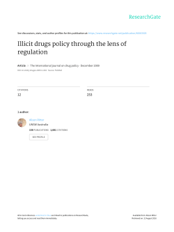 Illicit drugs policy through the lens of regulation