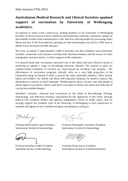 Australasian Medical Research and Clinical Societies applaud