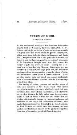 nephrite and jadeite. - American Antiquarian Society