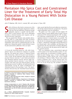 Pantaloon Hip Spica Cast and Constrained Liner for the Treatment