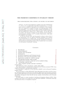 The Frobenius morphism in invariant theory