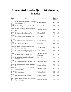 Accelerated Reader Quiz List - Reading Practice