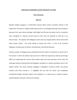 LANGUAGE IN MARJORIE OLUDHE MACGOYE`S FICTION Peter