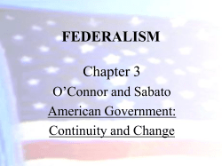 Federalism Notes