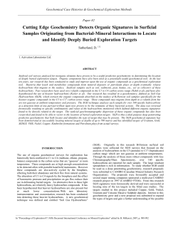 Cutting Edge Geochemistry Detects Organic Signatures in Surficial