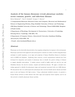 Analysis of the human diseasome reveals phenotype modules