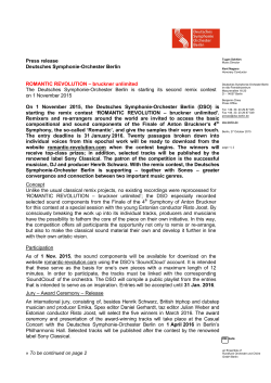 Press release Deutsches Symphonie