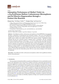 Adsorption Performance of Methyl Violet via