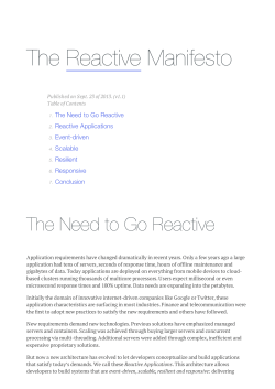 The Reactive Manifesto