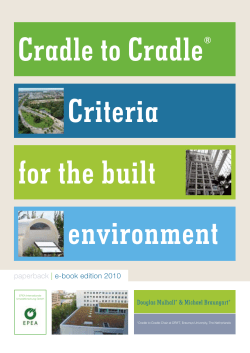 Cradle to Cradle criteria for the built environment