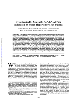 Cytochemically Assayable Na ,K -ATPase Inhibition