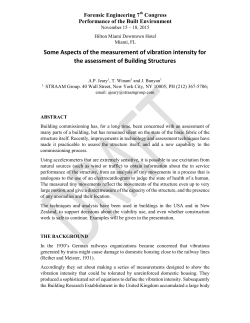 Some Aspects of the measurement of vibration intensity for