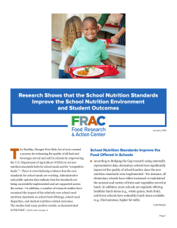 Read the research - Food Research and Action Center