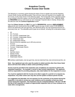 Citizen Access User Guide