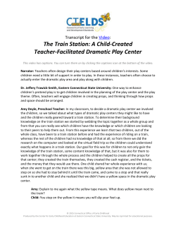 The Train Station: A Child-Created Teacher