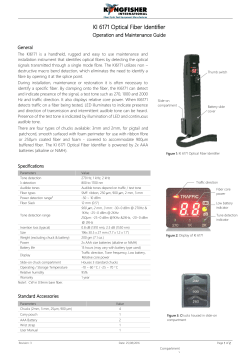 KI 6171 Optical Fiber Identifier User Guide