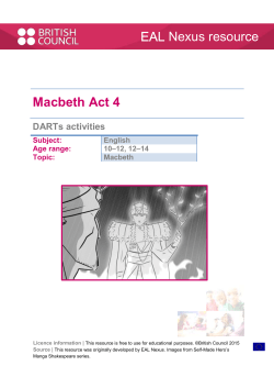 Macbeth Act 4 DARTs PDF - EAL Nexus