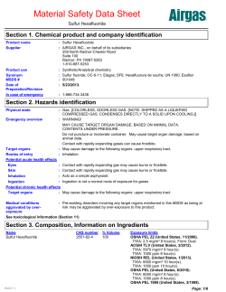 Material Safety Data Sheet