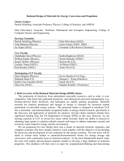 Rational Design of Materials for Energy Conversion and Propulsion