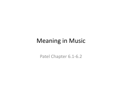 Meaning in Music