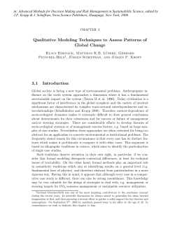 Qualitative Modeling Techniques to Assess